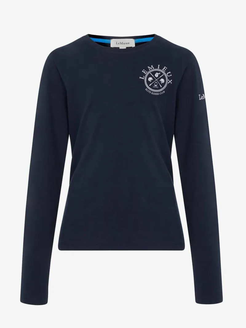 LeMieux Young Rider Lara Long Sleeve Tee Navy 5 LeMieux Young Rider Lara Long Sleeve Tee Navy – Image 5