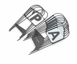 Shires One Size Dressage Marker Hoops ABCEFHKM In Black