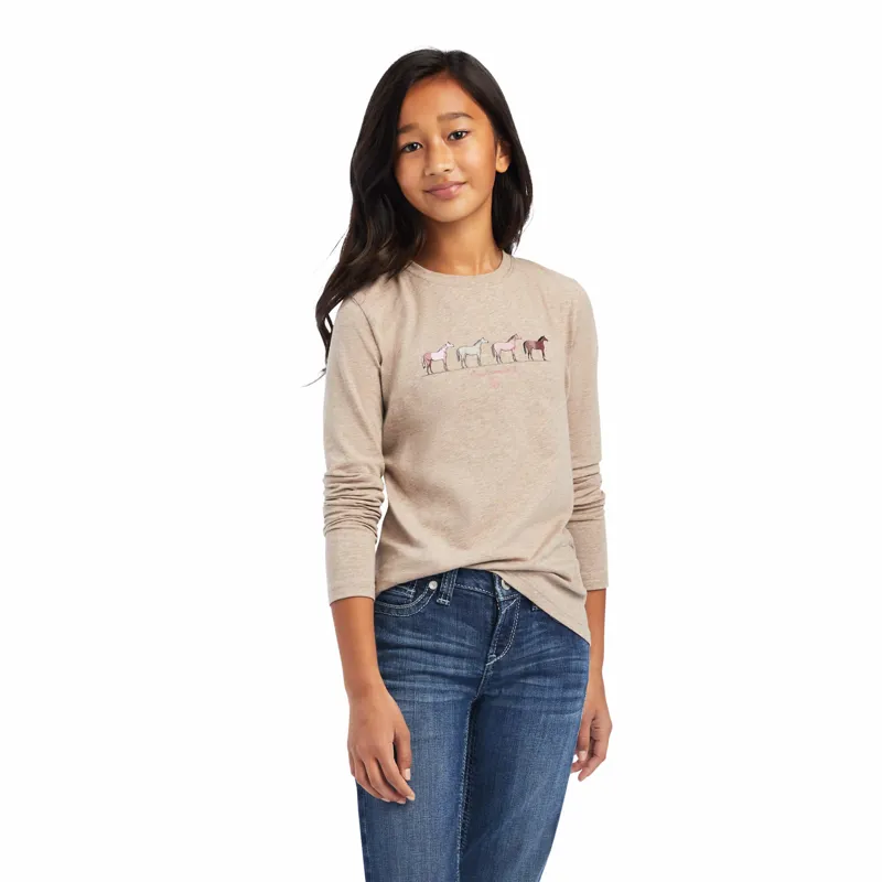 Ariat Youth Different Colour T-Shirt Banyan Bark Heather 2 Ariat Youth Different Colour T-Shirt Banyan Bark Heather – Image 2