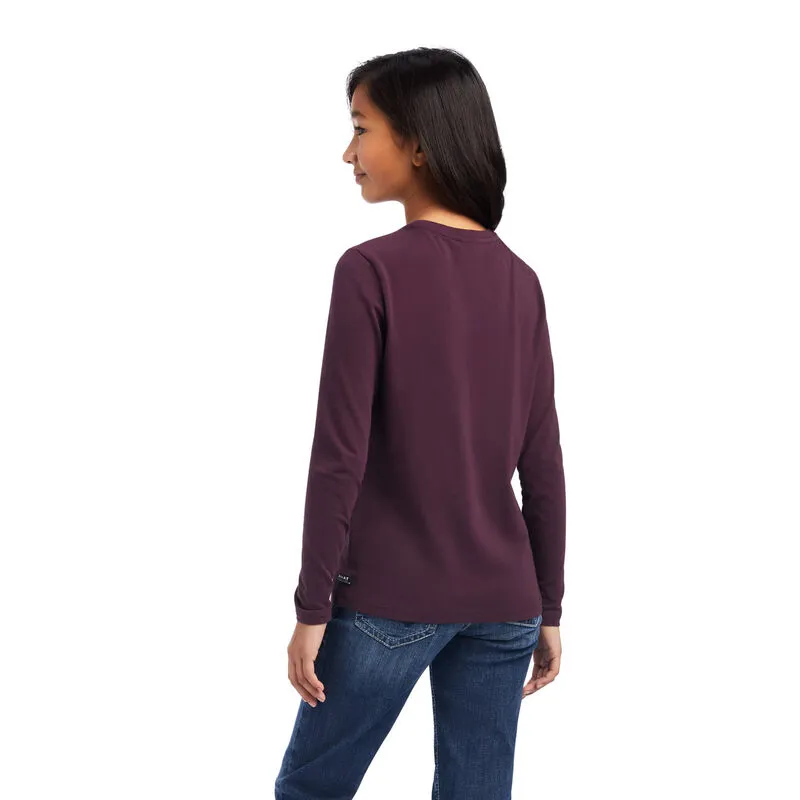 Ariat Youth Dream Long Sleeve T-Shirt Mulberry 3 Ariat Youth Dream Long Sleeve T-Shirt Mulberry – Image 3
