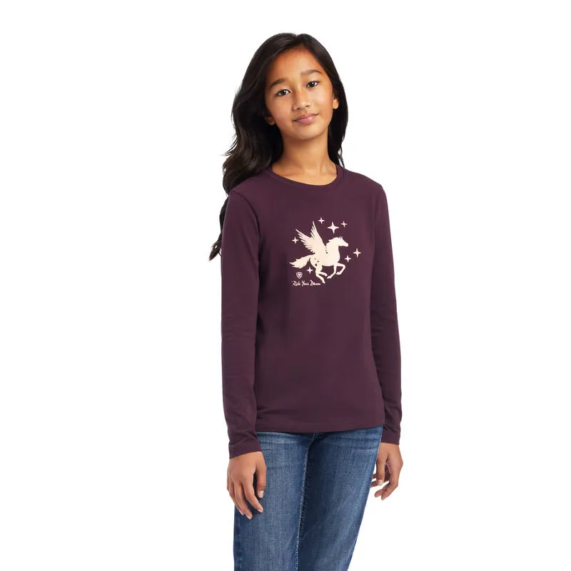 Ariat Youth Dream Long Sleeve T-Shirt Mulberry 1 Ariat Youth Dream Long Sleeve T-Shirt Mulberry