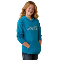 Ariat Youth 3D Logo 2.0 Hoodie Mosaic Blue 7 Ariat Youth 3D Logo 2.0 Hoodie Mosaic Blue -Fournitures Équestres Boutique 10043322 01