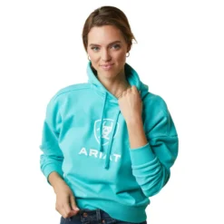 Ariat Just Hoodie Heather Pool Blue -Fournitures Équestres Boutique 10043444 02