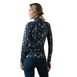 Ariat Womens Sunstopper 2.0 Quarter Zip Baselayer Mosaic Blue Reflections Print 7 Ariat Womens Sunstopper 2.0 Quarter Zip Baselayer Mosaic Blue Reflections Print -Fournitures Équestres Boutique 10043591 back