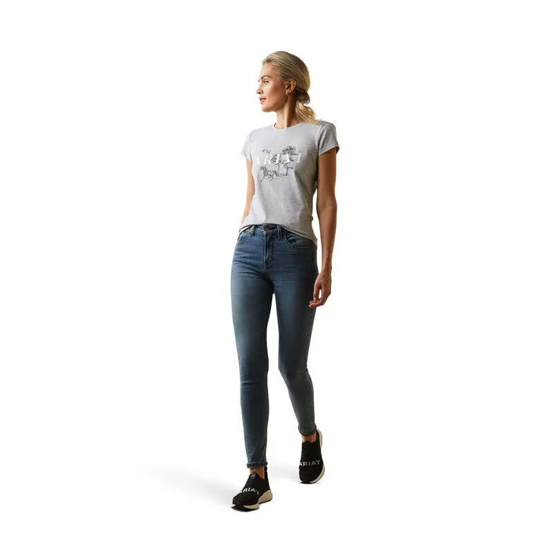 Ariat Womens Toile Dogs T-Shirt Heather Grey 4 Ariat Womens Toile Dogs T-Shirt Heather Grey – Image 4