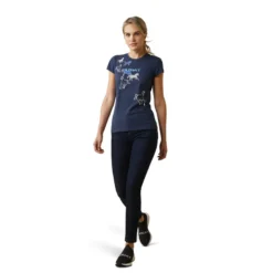 Ariat Womens Frolic T-shirt Navy Eclipse 6 Ariat Womens Frolic T-shirt Navy Eclipse -Fournitures Équestres Boutique 10043652 full