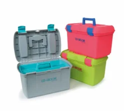 Ezi-Groom Two Tone Tack Box In Bright Pink