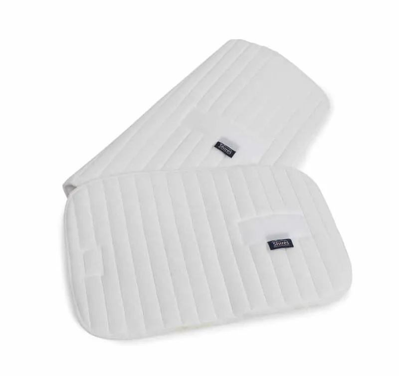 Shires 11x16 Inch Bandage Pads In White 1 Shires 11x16 Inch Bandage Pads In White
