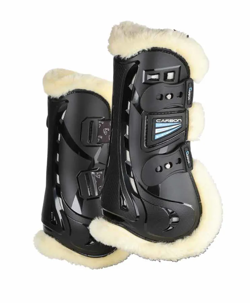 Arma Carbon SupaFleece Tendon Boots In Black 1 Arma Carbon SupaFleece Tendon Boots In Black