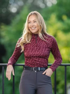 LeMieux Fleur Base Layer Merlot -Fournitures Équestres Boutique 1g0a9520 copy