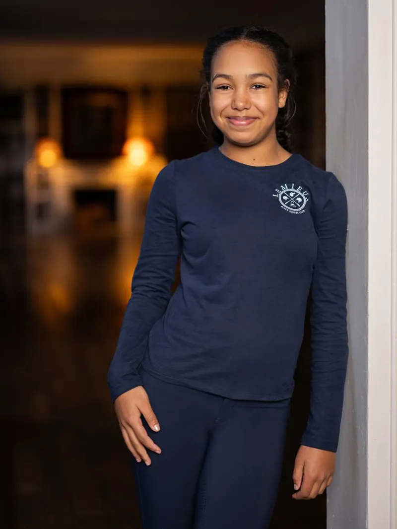 LeMieux Young Rider Lara Long Sleeve Tee Navy 1 LeMieux Young Rider Lara Long Sleeve Tee Navy