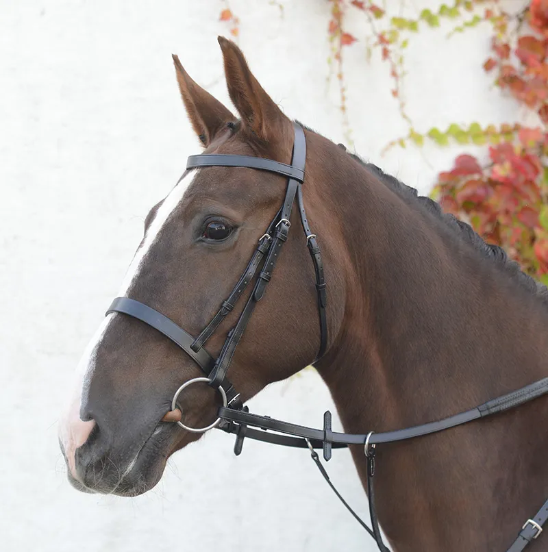 Mackey Classic Hunt Bridle And Reins Brown 1 Mackey Classic Hunt Bridle And Reins Brown