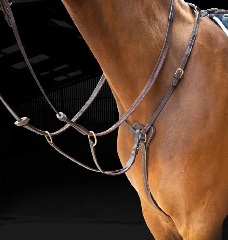 Salisbury Three Point Breastplate In Australian Nut 1 Salisbury Three Point Breastplate In Australian Nut
