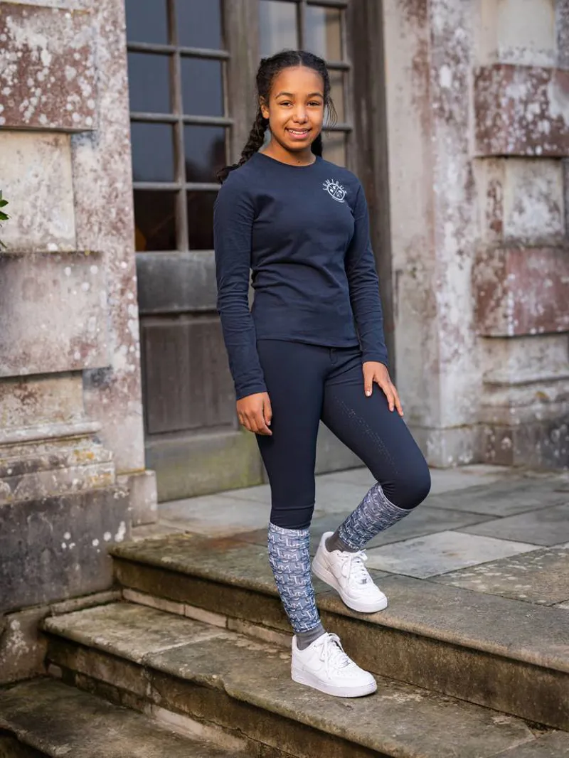 LeMieux Young Rider Lara Long Sleeve Tee Navy 2 LeMieux Young Rider Lara Long Sleeve Tee Navy – Image 2