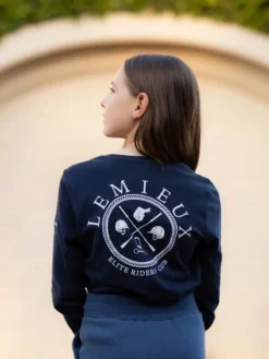LeMieux Young Rider Lara Long Sleeve Tee Navy 8 LeMieux Young Rider Lara Long Sleeve Tee Navy -Fournitures Équestres Boutique 5 7