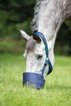 Shires Flexi Grazer Muzzle In Blue