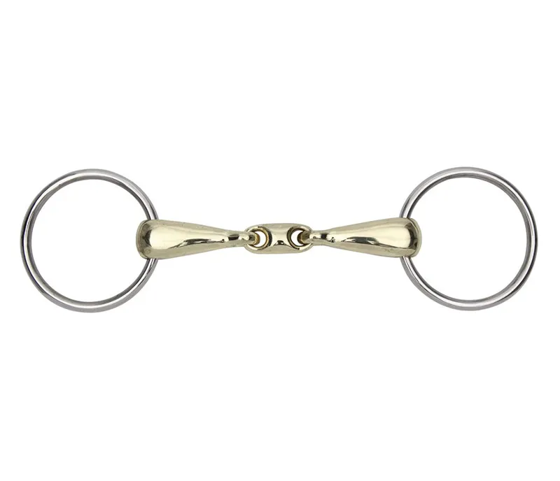 Shires Brass Alloy Training Bit 14mm In BRASS 1 Shires Brass Alloy Training Bit 14mm In BRASS