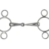 Shires Hollow Mouth Two Ring Gag Bit In S/STEEL
