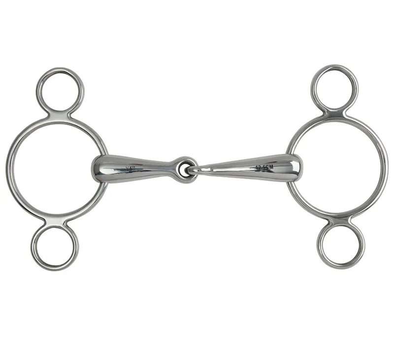 Shires Hollow Mouth Two Ring Gag Bit In S/STEEL 1 Shires Hollow Mouth Two Ring Gag Bit In S/STEEL