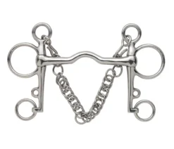 Shires Medium Port Mouth Pelham Bit In S/STEEL