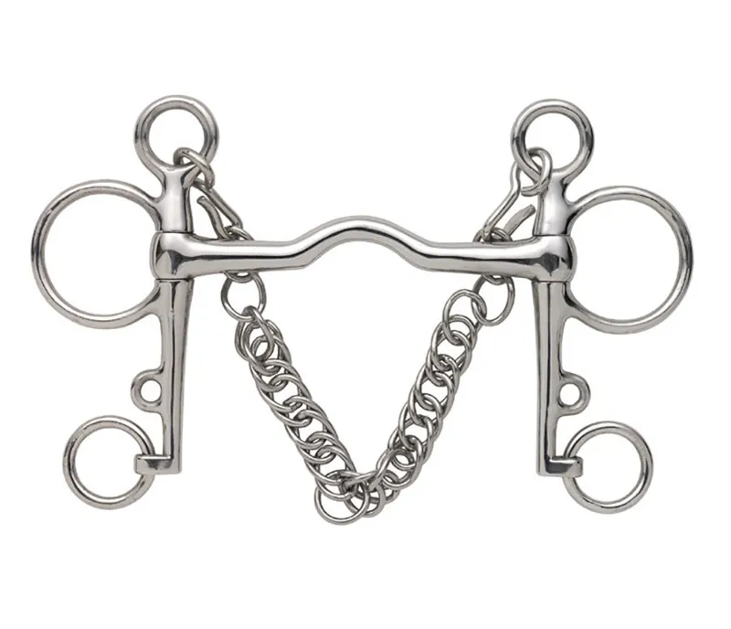 Shires Medium Port Mouth Pelham Bit In S/STEEL 1 Shires Medium Port Mouth Pelham Bit In S/STEEL