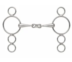 Shires 3 Ring Dutch Gag Bit With French Link In S/STEEL