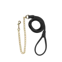 Kentucky Horsewear Kentucky Leather Chain Lead Black 270cm