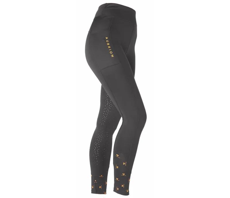 Aubrion Porter Winter Riding Tights In JETBLK 1 Aubrion Porter Winter Riding Tights In JETBLK
