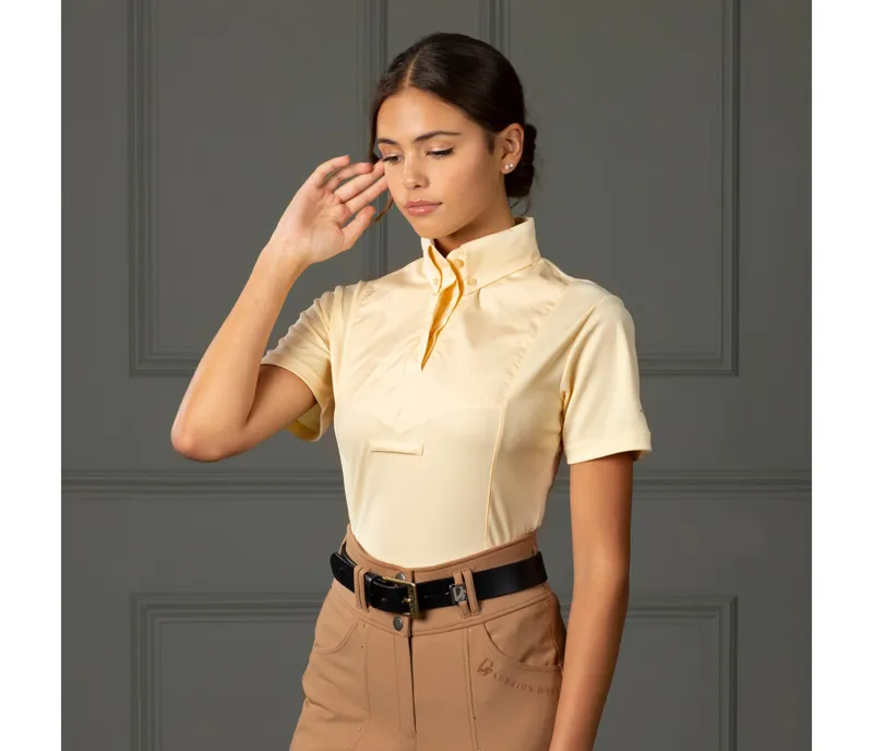 Aubrion Short Sleeve Tie Shirt In YELLOW 1 Aubrion Short Sleeve Tie Shirt In YELLOW
