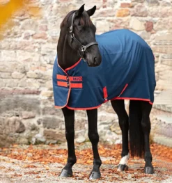Horseware Mio Stable Sheet Rug Navy/Red 0g