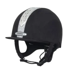 Champion Junior X-Air Dazzle Plus Riding Hat Black/Silver
