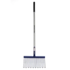 Fynalite Long Hardwood Handle Rubber Matting Fork In Blue