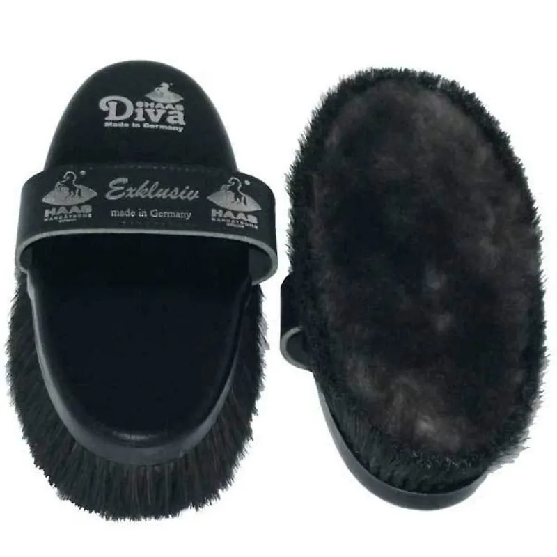 Haas Diva Exklusiv Grooming Brush Black 1 Haas Diva Exklusiv Grooming Brush Black