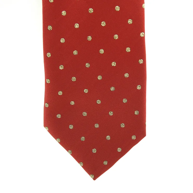 ShowQuest Lurex Medium Spot Kids Tie In Red 1 ShowQuest Lurex Medium Spot Kids Tie In Red
