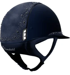 Custom Samshield Helmet - Miss Samshield Matt Blue With Night Pearl Top L