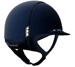 Custom Samshield Helmet - Miss Samshield Matt Blue With Pearl Drop Top