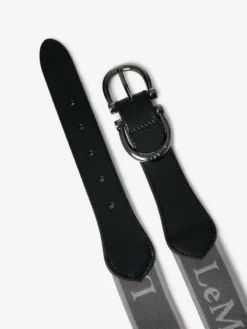 LeMieux Elasticated Belt Dark Grey -Fournitures Équestres Boutique bdg3