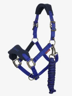 LeMieux Vogue Fleece Headcollar And Rope Ink Blue/Navy
