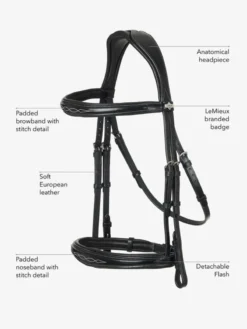 LeMieux Competition Flash Bridle Black -Fournitures Équestres Boutique bridle5