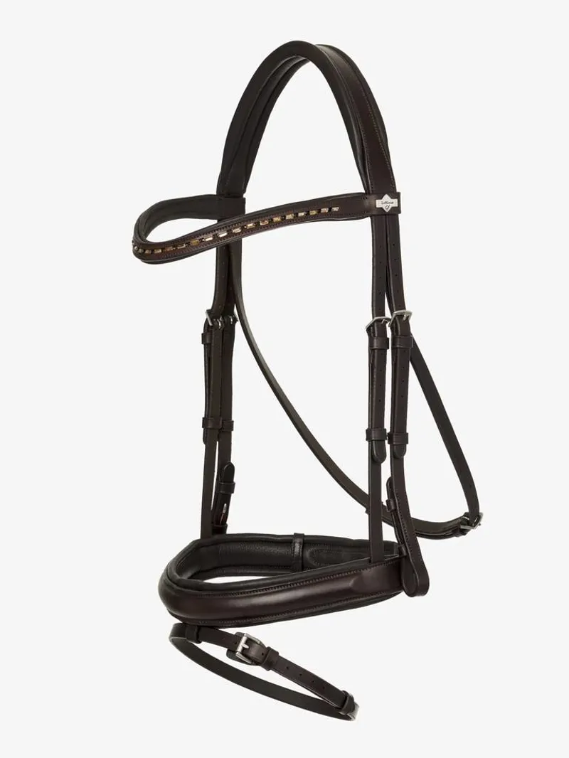 Le Mieux Arika Dressage Bridle Brown/Silver 3 Le Mieux Arika Dressage Bridle Brown/Silver – Image 3