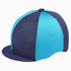 Capz Lycra Hat Covers Quartered Navy/Light Blue