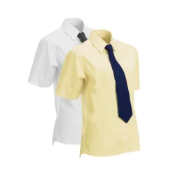 Equetech Junior Stretch Show Shirt Short Sleeved - Soft Yellow