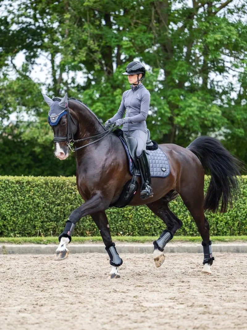 LeMieux Fleece Edged Mesh Brushing Boot Brushed Steel Grey