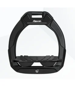 Flex-On Safe-On Junior Black Stirrups Inclined Grip Black Black