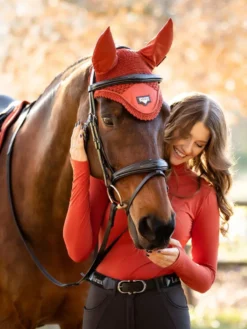 LeMieux Loire Satin Fly Hood Sienna 8 LeMieux Loire Satin Fly Hood Sienna -Fournitures Équestres Boutique fly20hood20sienna204