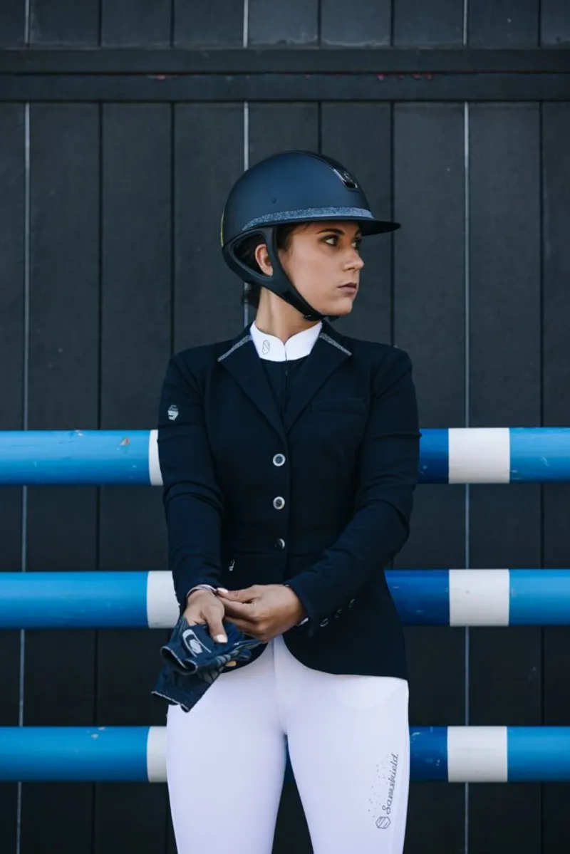 Samshield Victorine Jacket Crystal Fabric Navy 3 Samshield Victorine Jacket Crystal Fabric Navy – Image 3