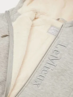 LeMieux Ladies Elite Sherpa Lined Zip Through Hoodie Grey Marl -Fournitures Équestres Boutique grey4 2