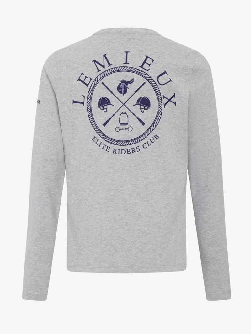 LeMieux Young Rider Lara Long Sleeve Tee Grey 3 LeMieux Young Rider Lara Long Sleeve Tee Grey – Image 3
