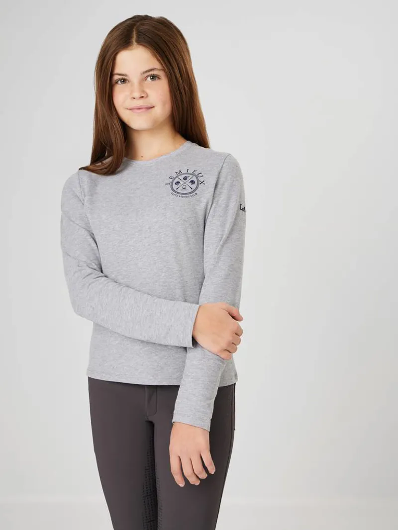 LeMieux Young Rider Lara Long Sleeve Tee Grey 1 LeMieux Young Rider Lara Long Sleeve Tee Grey