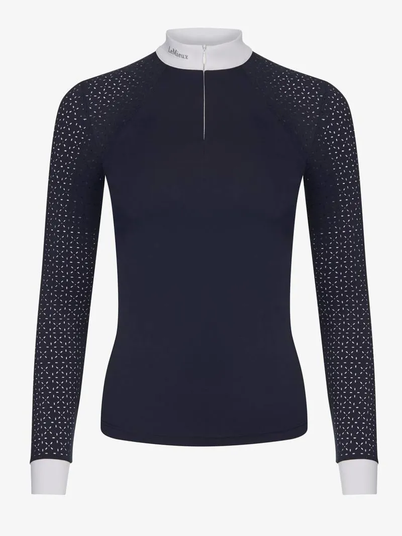 LeMieux Olivia Show Shirt Long Sleeve Navy 6 LeMieux Olivia Show Shirt Long Sleeve Navy – Image 6